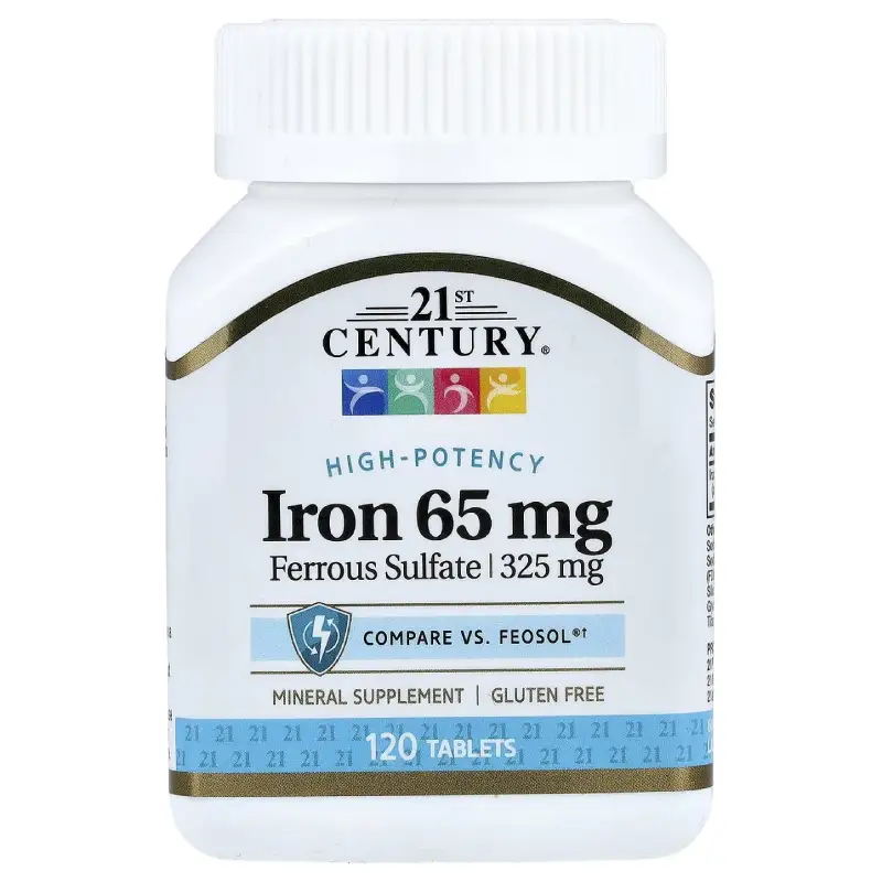 مکمل آهن دوز 65 mgr از برند 21century