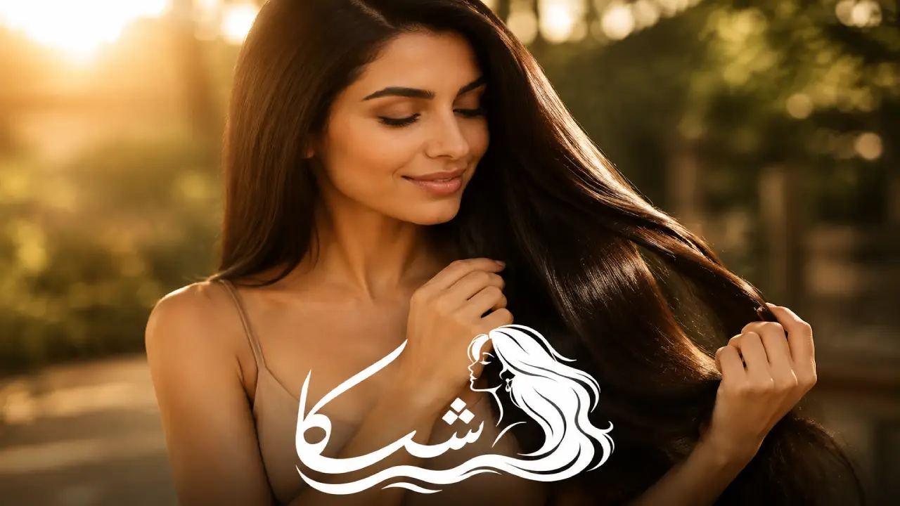 زنی با موهای بلند، ابریشمی و بدون موخوره پس از استفاده صحیح از روتین مراقبتی مو.